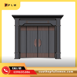 Cửa thép 4 cánh lệch cao cấp -FLM22